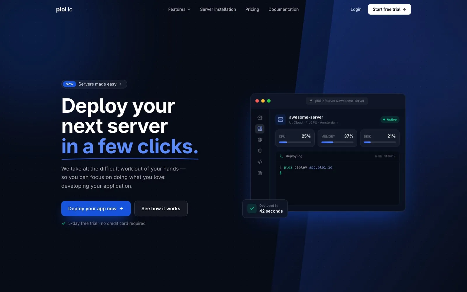 Screenshot of Ploi