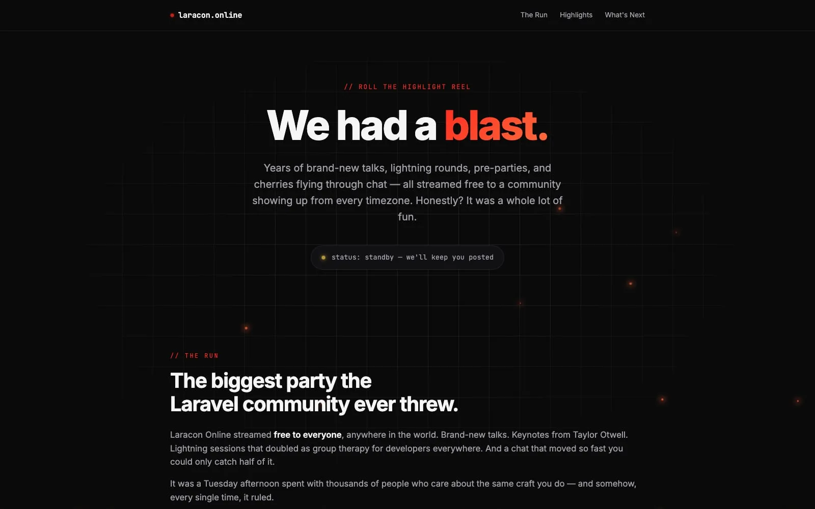 Screenshot of Laracon