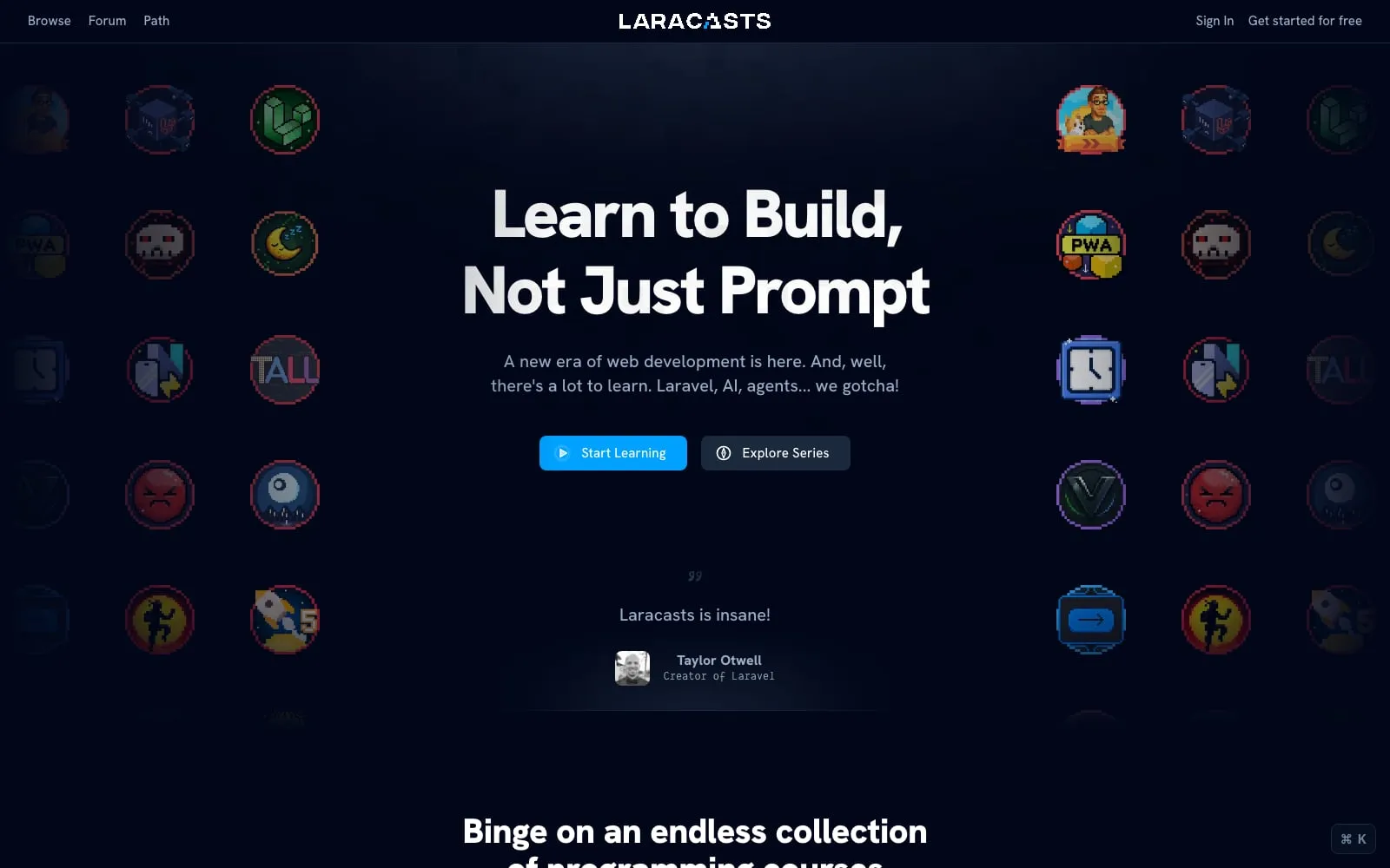 Screenshot of Laracasts